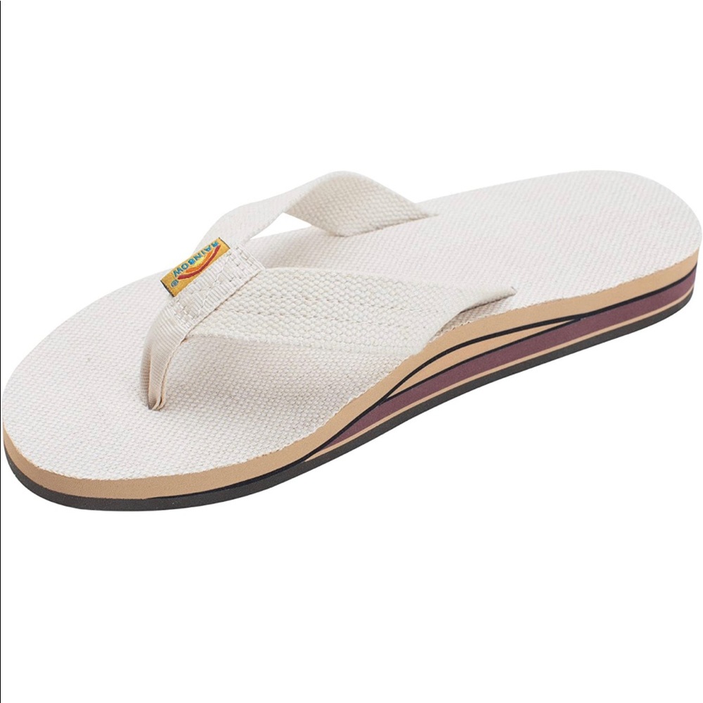 Men Rainbow Sandal Wide Strap Hemp Natural Brand New Size 13.5, 14, 14.5 XXXL